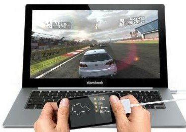 Смартфон превращается в ноутбук – док-станция ClamBook